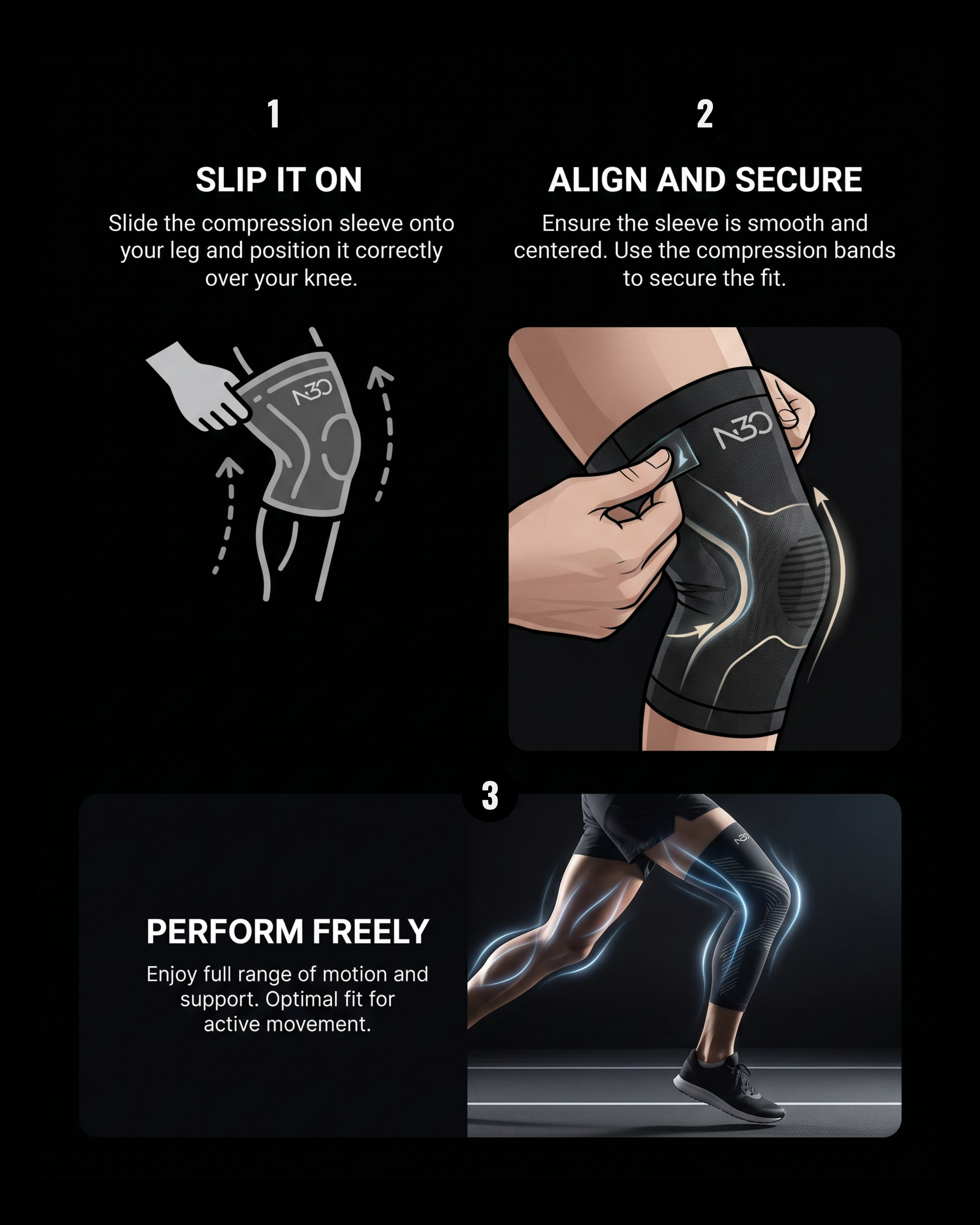Adjustable Knee Brace Compression Sleeve