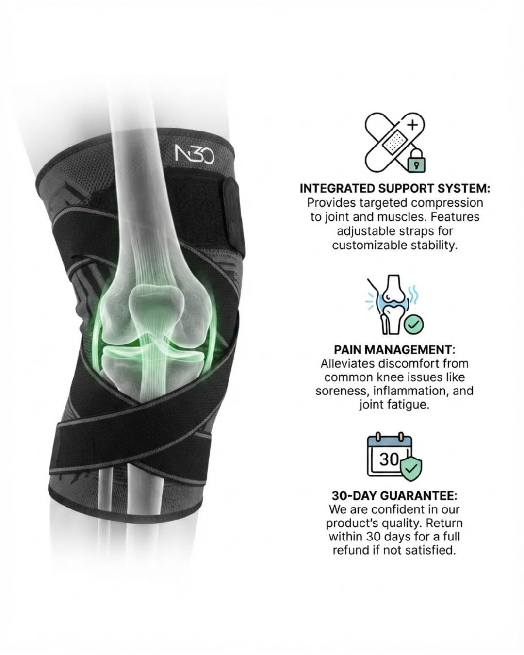 Adjustable Knee Brace Compression Sleeve