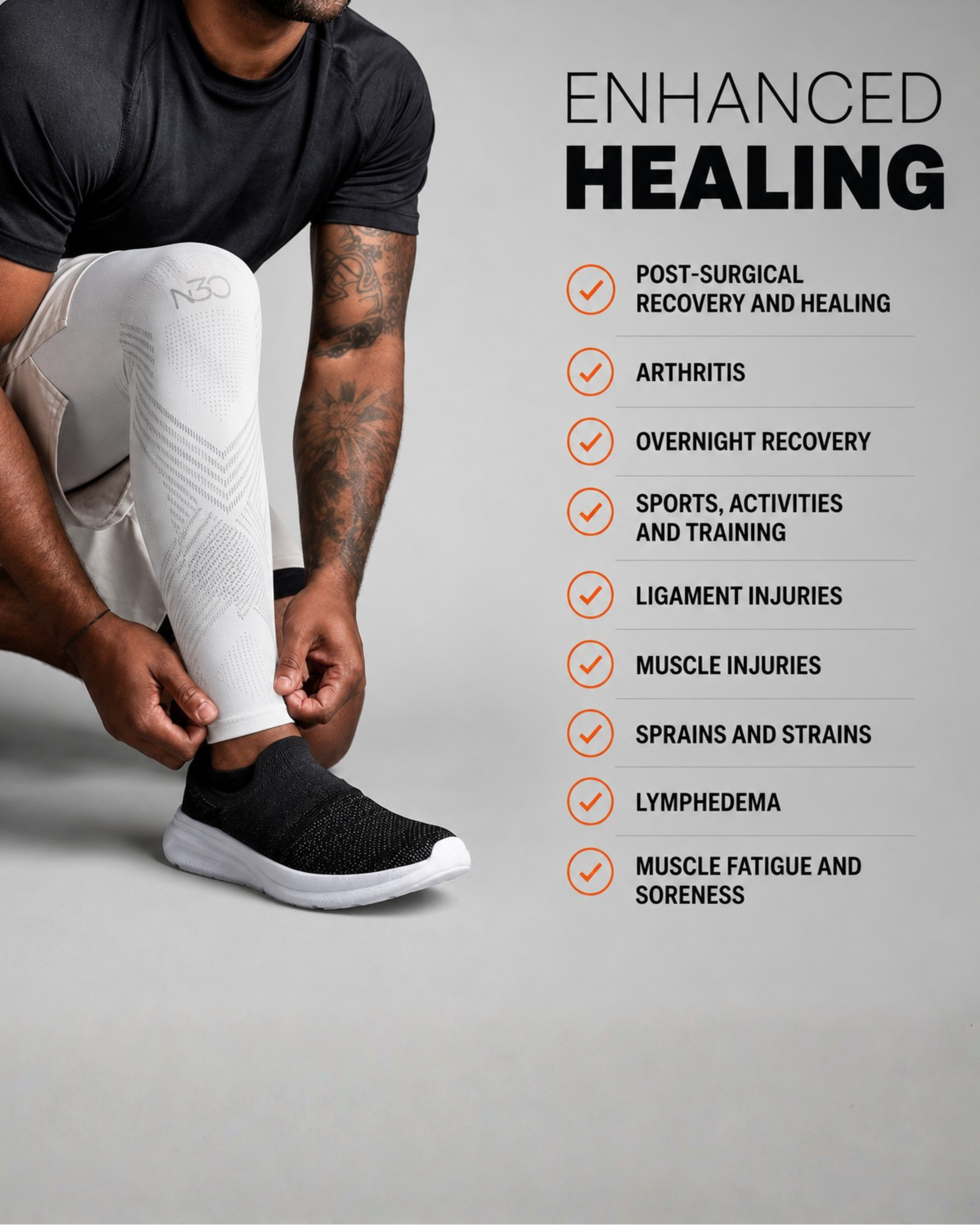 Leg Compression Sleeves | Full Support For Knee , Calf , Thigh & shin splints